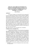 The relationship of distributive justice and procedural justice on organizational commitment: An empirical testing