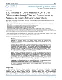 IL-12 influence mtor to modulate CD8+ T cells differentiation through T-bet and eomesodermin in response to invasive pulmonary aspergillosis