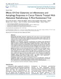 Effects of oral glutamine on inflammatory and autophagy responses in cancer patients treated with abdominal radiotherapy: A pilot randomized trial