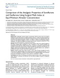 Comparison of the analgesic properties of sevoflurane and desflurane using surgical pleth index at equi-minimum alveolar concentration