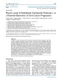 Plasma levels of endothelial cell-specific molecule-1 as a potential biomarker of oral cancer progression