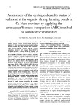 Assessment of the ecological quality status of sediment at the organic shrimp farming ponds in Ca Mau province by applying the abundance/biomass comparison (ABC) method on nematode communities