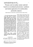 Primary and secondary amine material based on crosslinked polystyrene: synthesis and initial application for multiresidue pesticides analysis