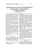 Spatial and socio-economic transformation of transhumance in gerger district (Southeast Turkey)