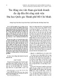 Tác động của việc tham gia kinh doanh đa cấp đến đời sống sinh viên Đại học Quốc gia Thành phố Hồ Chí Minh