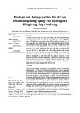 Đánh giá ảnh hưởng của biến đổi khí hậu đến thu nhập nông nghiệp của hộ nông dân Đồng bằng sông Cửu Long