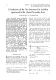 Calculation of the Orr-Sommerfeld stability equation for the plane Poiseuille flow