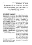 Áp dụng chỉ số chất lượng nước đánh giá diễn biến chất lượng nước mặt tại khu vực phía Nam tỉnh Bình Dương