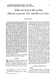 Khảo sát sự tạo chồi xạ đen (Ehretia asperula Zol. and Mor.) in vitro