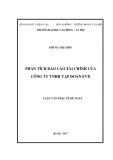 Luận văn Thạc sĩ Kế toán: Phân tích báo cáo tài chính của Công ty TNHH tập đoàn EVD