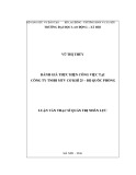 Luận văn thạc sĩ: Đánh giá thực hiện công việc tại Công ty TNHH MTV cơ khí 25 – Bộ Quốc phòng