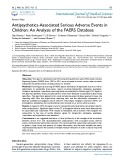 Antipsychotics associated serious adverse events in children: An analysis of the FAERS database
