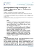 Association between statin use and cancer: Data mining of a spontaneous reporting database and a claims database