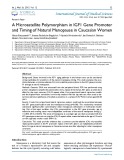 A microsatellite polymorphism in IGF1 gene promoter and timing of natural menopause in caucasian women
