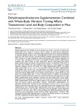 Dehydroepiandrosterone supplementation combined with whole body vibration training affects testosterone level and body composition in mice