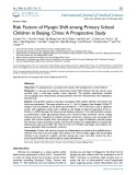 Risk factors of myopic shift among primary school children in Beijing, China: A prospective study