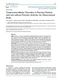 Temporomandibular disorders in psoriasis patients with and without psoriatic arthritis: An observational study