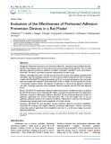 Evaluation of the effectiveness of peritoneal adhesion prevention devices in a rat model