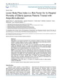 Lower body mass index is a risk factor for in hospital mortality of elderly Japanese patients treated with ampicillin/sulbactam