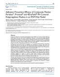 Adhesion prevention efficacy of composite meshes parietex®, proceed® and 4Dryfield® PH covered polypropylene meshes in an IPOM rat model
