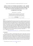 Application of hybrid modified UASB - MBBR technology for wastewater treatment of Sao Thai Duong Pharmaceuticals & Cosmetics Factory