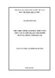 Luận văn Thạc sĩ Chính sách công: Thực hiện chính sách phát triển công chức cấp xã trên địa bàn thành phố Buôn Ma Thuột, tỉnh Đắk Lắk