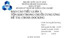 Tiểu luận bộ môn Kỹ thuật hệ thống công nghiệp: Tồn kho trong chuỗi cung ứng - Cross-Docking