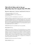 Phát triển hệ thống canh tác lúa gạo Đồng bằng sông Cửu Long giai đoạn 1976-2016