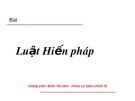 Bài giảng Luật Hiến pháp