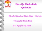 Bài giảng Tâm lí học đại cương - GV. Nguyễn Thị Minh