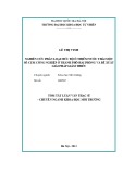 Tóm tắt Luận văn Thạc sĩ Khoa học môi trường: Nghiên cứu phân loại mức độ ô nhiễm nƣớc thải một số cụm công nghiệp ở thành phố Hải Phòng và đề xuất giải pháp giảm thiểu