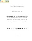 Tóm tắt luận văn Thạc sĩ Kế toán và phân tích hoạt động kinh tế: Hoàn thiện tổ chức hạch toán kế toán doanh thu, chi phí, kết quả trong các doanh nghiệp kinh doanh thiết bị y tế trên địa bàn Hà Nội