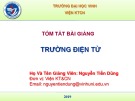 Tóm tắt bài giảng Trường điện từ