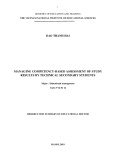 Dissertation summary of educational doctor: Managing competency-based asessment of study results by technical secondary students