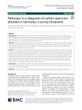 Pathways to a diagnosis of autism spectrum disorder in Germany: A survey of parents