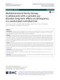 Multidimensional family therapy in adolescents with a cannabis use disorder: Long-term effects on delinquency in a randomized controlled trial