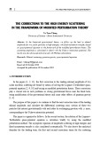 The corrections to the high energy scattering in the framework of modified perturbation theory