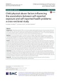 Child physical abuse: factors influencing the associations between self-reported exposure and self-reported health problems: A cross-sectional study