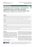 The bumpy road to change: A retrospective qualitative study on formerly detained adolescents’ trajectories towards better lives