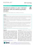 Attentional avoidance in peer victimized individuals with and without psychiatric disorders