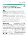 Cognitive behavioral therapy for postpartum panic disorder: A case series