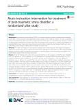 Music-instruction intervention for treatment of post-traumatic stress disorder: A randomized pilot study