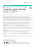 The link between mental health and safe drinking water behaviors in a vulnerable population in rural Malawi