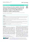 Stress among university students: Fstructure and measurement invariance of the Italian version of the Effort-Reward Imbalance student questionnaire