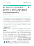 The effectiveness of Video-feedback Intervention to promote Positive Parenting for Foster Care (VIPP-FC): Study protocol for a randomized controlled trial