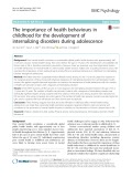 The importance of health behaviours in childhood for the development of internalizing disorders during adolescence