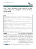 After a pair of self-control-intensive tasks, sucrose swishing improves subsequent working memory performance