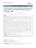 Promoting psychosocial wellbeing following stroke using narratives and guided self-determination: A feasibility study
