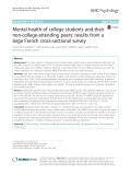 Mental health of college students and their non-college-attending peers: Results from a large French cross-sectional survey