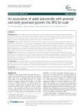 An association of adult personality with prenatal and early postnatal growth: The EPQ lie-scale